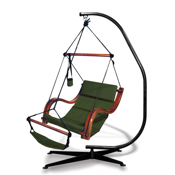 BEST REST Hammock hanging Chair with C-Frame Stand - GREEN